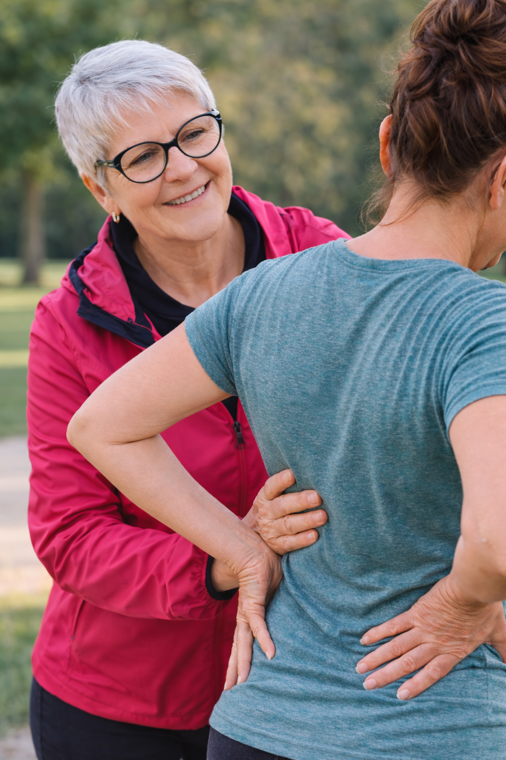 Sonja begleitet eine Teilnehmerin persönlich
